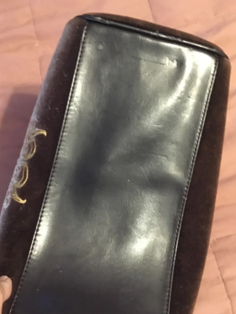 Vintage Juicy Couture Brown Velour Bowler purse Very good Condition